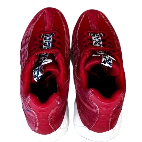 Nike Mens Air Max 95 TT Pull Tab Gym Shoes Red Size 11 Sneakers - Picture 6 of 9